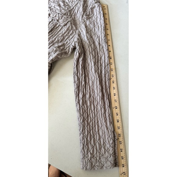 XCVI Jacket XL Taupe Diamond Quilted Belted Moto Utility Military Safari Classic - Picture 4 of 16